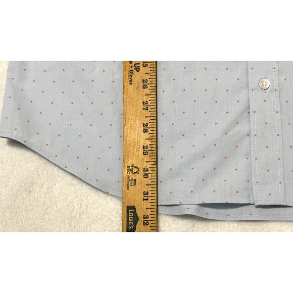 NWT Old Navy The Signature Shirt Slim Fit Purple Red Polka Dots Shirt Size L MS1 - Picture 11 of 15